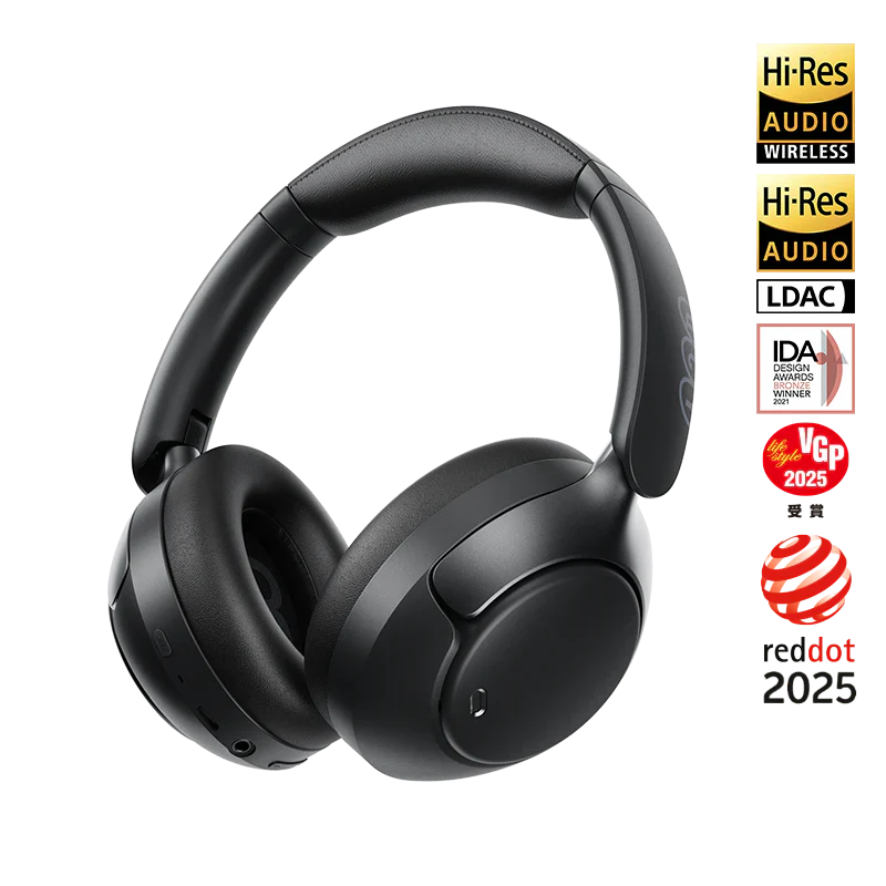QCY H3 Pro Casque sans fil ANC hybride 50 dB, Hi-Res et LDAC Noir