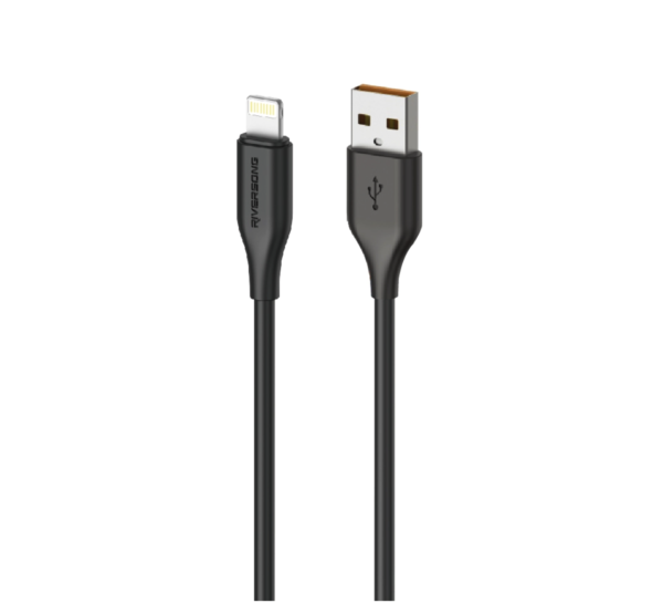 RIVERSONG Beta 09 (CL85) Câble de Charge Rapide 3A, USB-A vers Lightning, 1 m, Noir